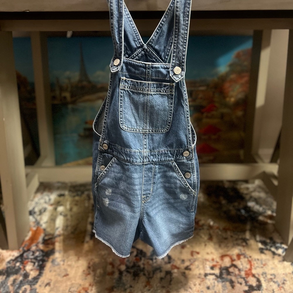 GAP Blue Denim Short Overalls